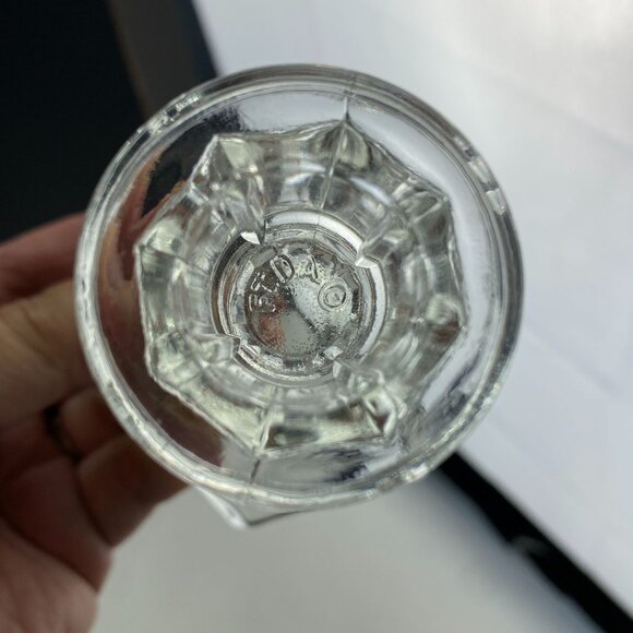 FTDA Clear Glass Taper Candlesticks 4 Inch Set Of 2 Hexagonal Base - Picture 6 of 8